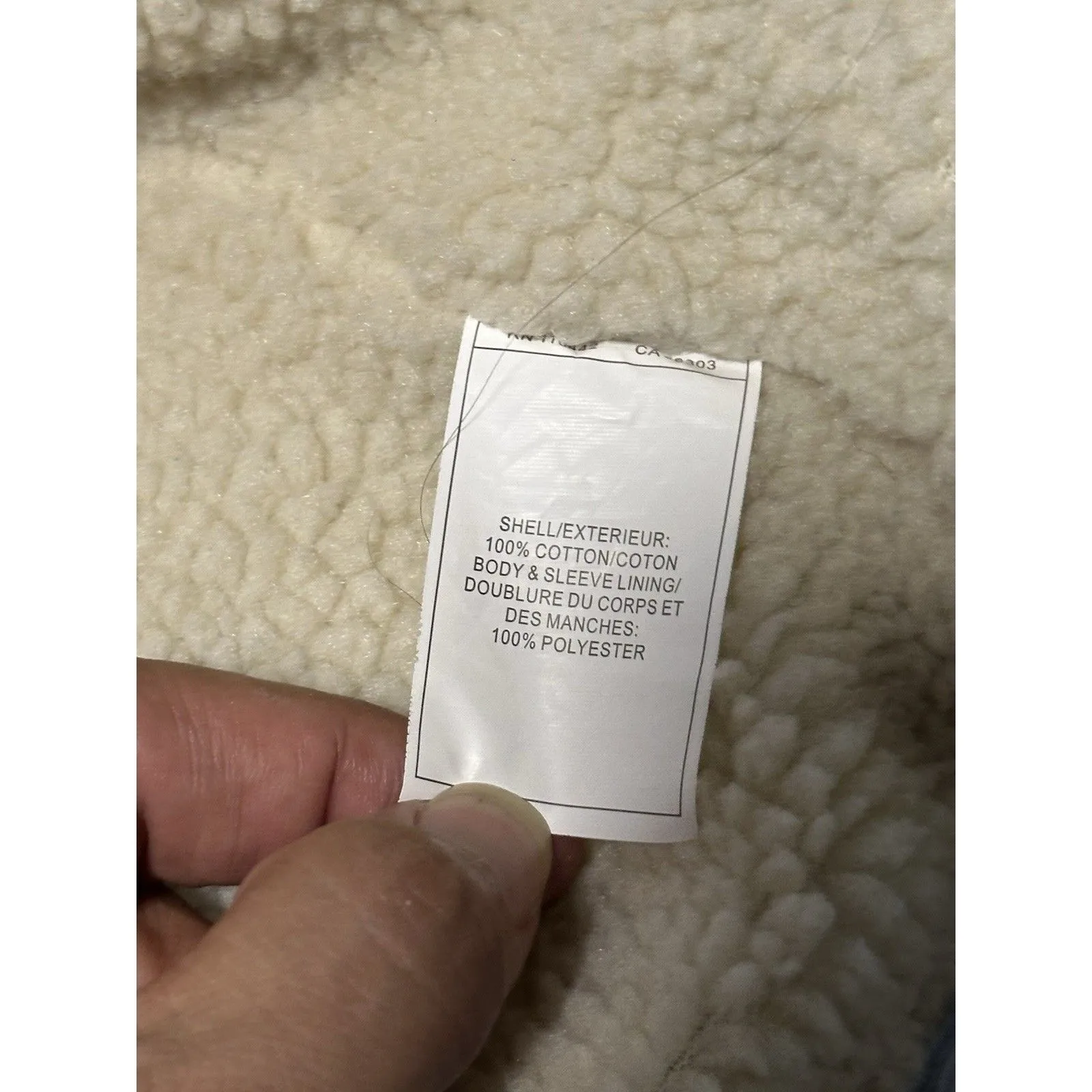 Empyre Light Blue Corduroy Sherpa Lined Jacket Size XS - Image 4