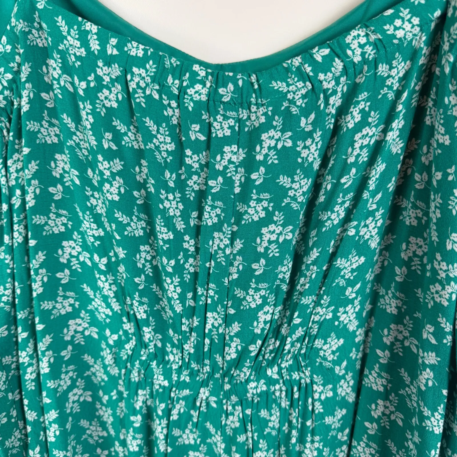 The Nines by Hatch Green Floral Ruffle Strap Jumpsuit Size XXL Maternity Boho - Image 4