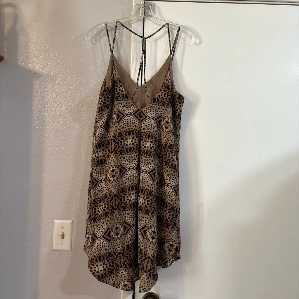 ASTR Strapy Cheetah Slip Dress Spots Animal
Print Revolve Medium Tan Brown - Image 3