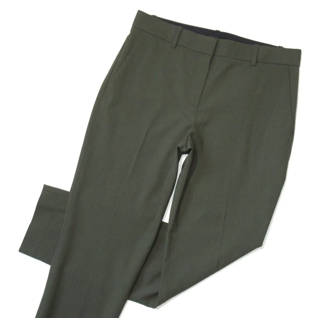 NWT Theory Testra in Dark Olive Traceable Stretch Wool Taper Slim Ankle Pants 2 - Image 2