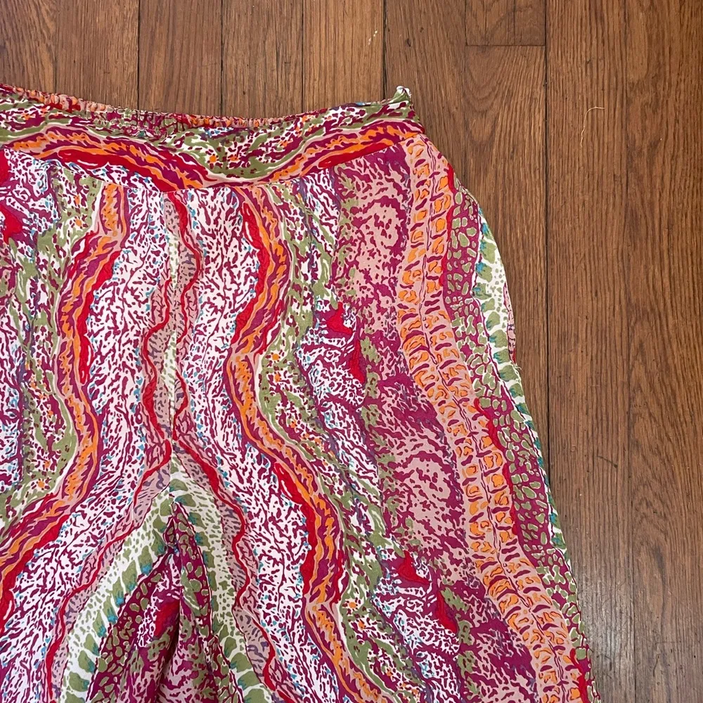 Coldwater Creek Brook Cropped Wide Leg Flowy Sheer Palazzo Pants - Size Small P - Image 4