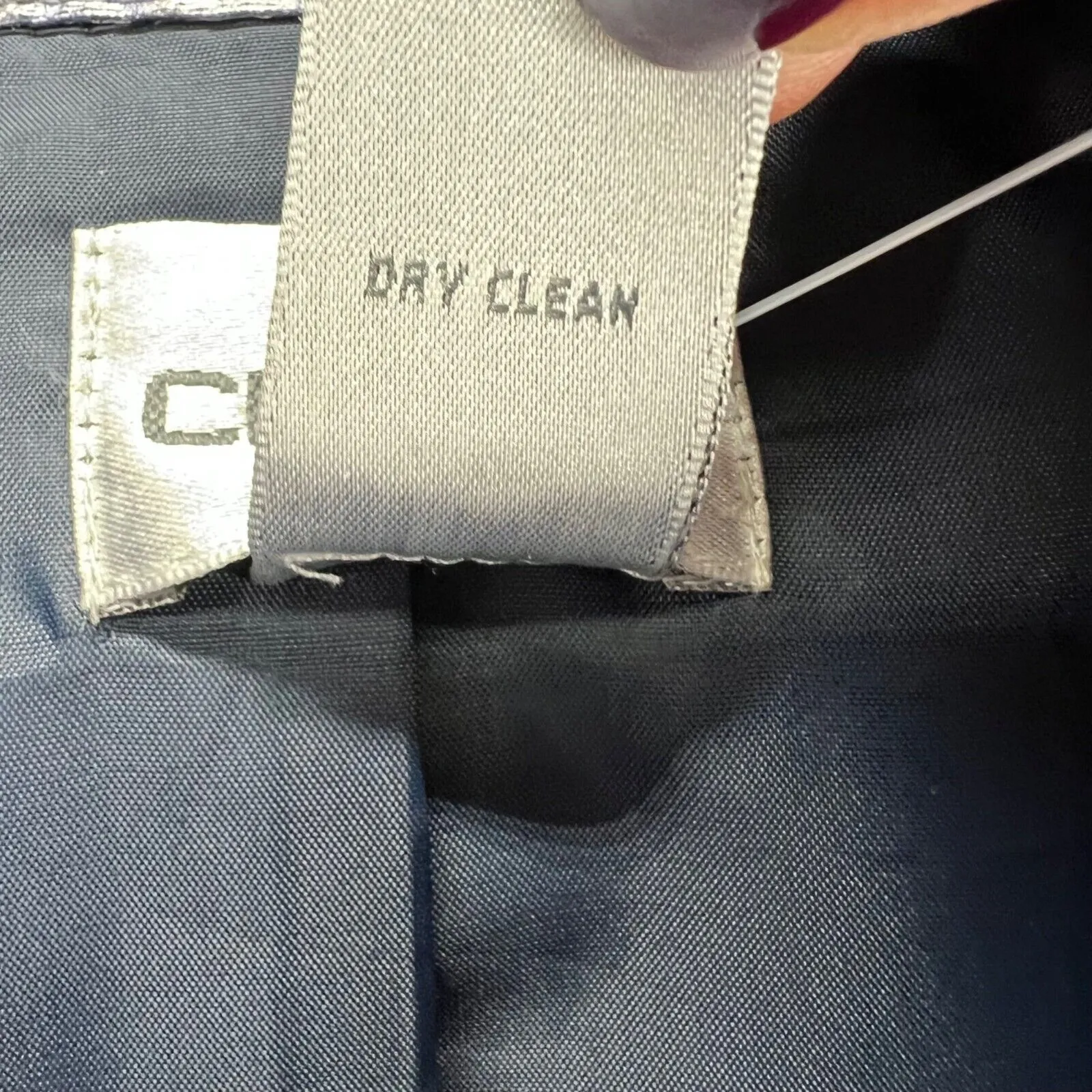 Chicos Jacket Womens M Purple Metallic Tiger Print Full Zip Ruched Evening Glam - Image 14