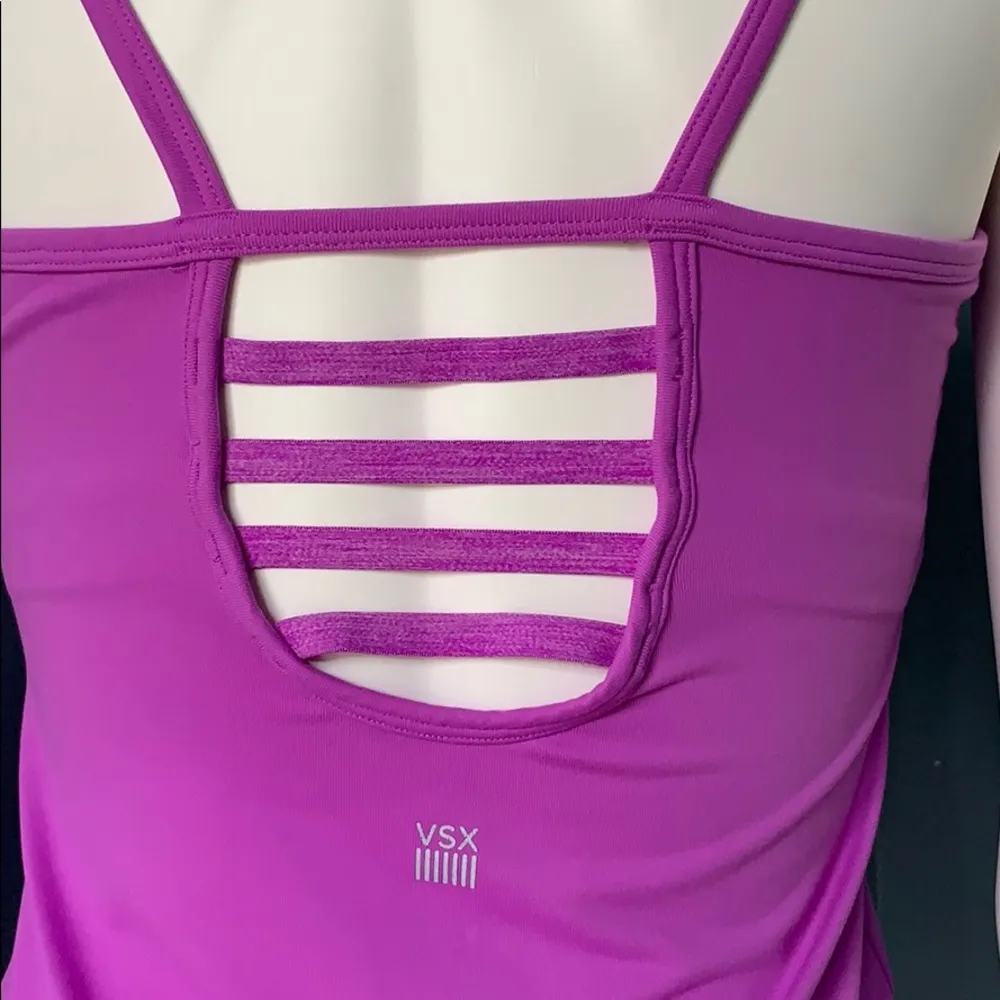 VSX Victoria’s Secret Victoria Sport Purple Strappy Tank Medium - Image 3