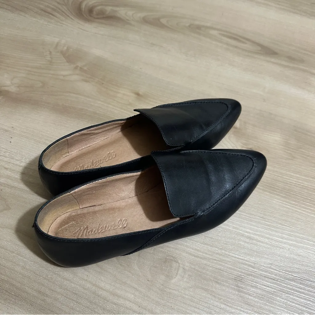 Madewell The Frances Leather‎ Loafer Black Size 5.5 - Image 4