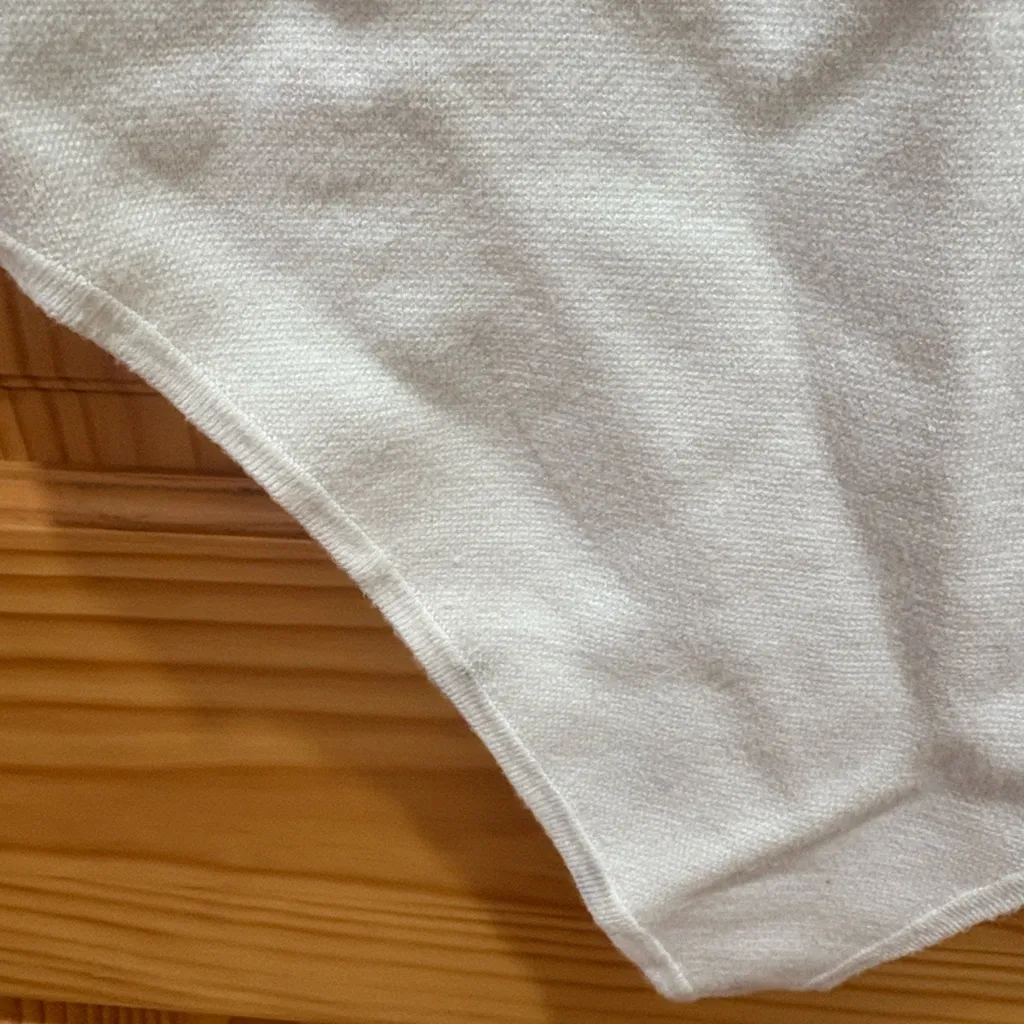 Abercrombie & Fitch Size Medium Ribbed Square Neck White Bodysuit. - Image 7