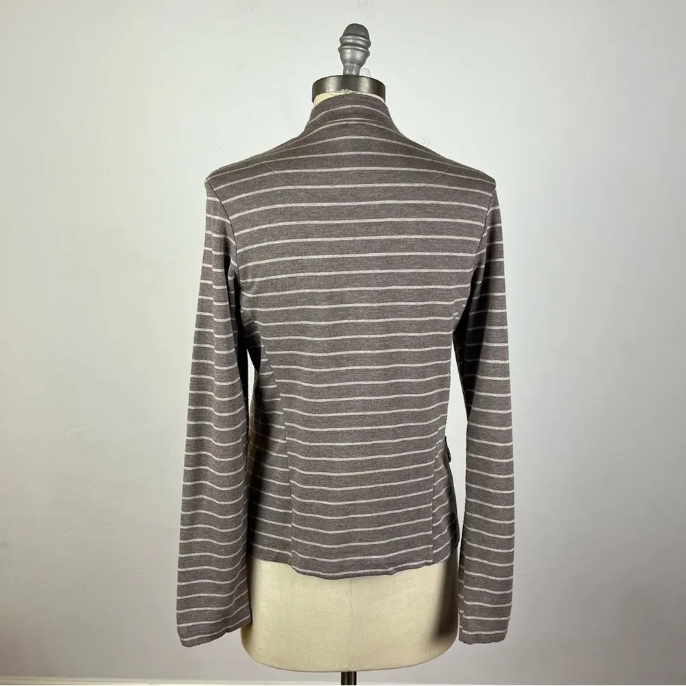 Anthropologie Dolan Left of Center Brown Stripe Soft Blazer - Image 6
