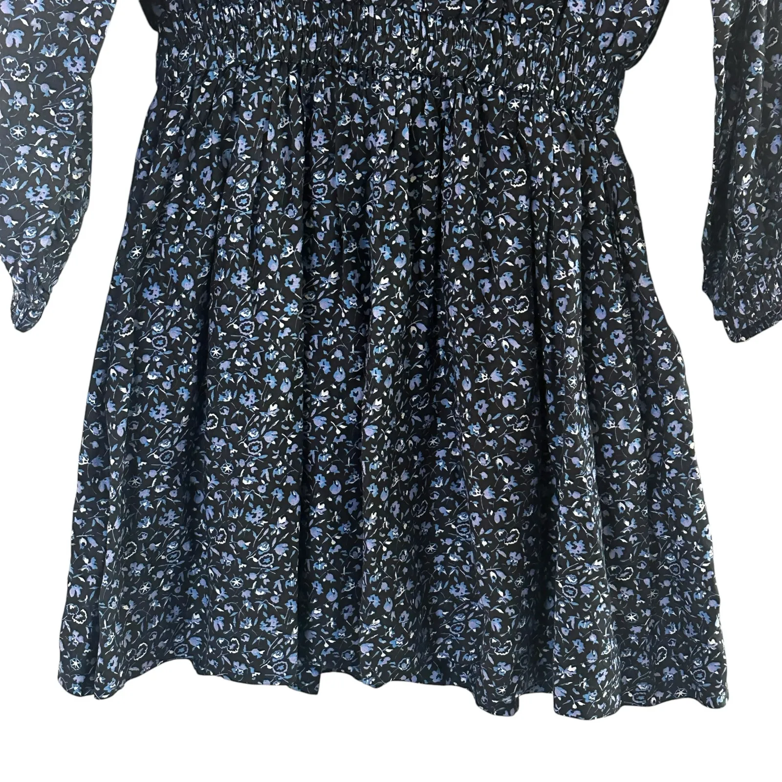 Apiece Apart Olga Mini Dress in Leafy Floral Black - Image 6