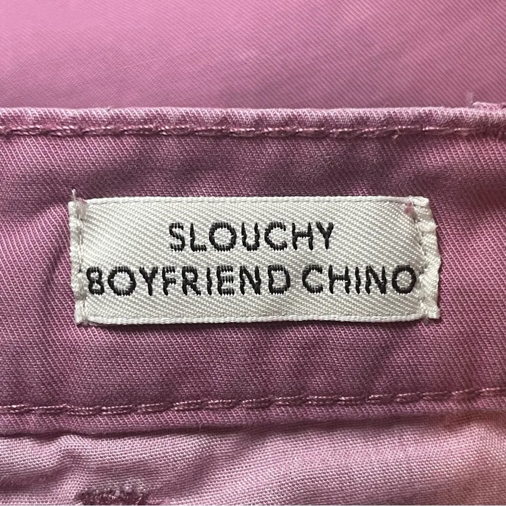 J. CREW Womens Slouchy Boyfriend Chino Pants‎ Size 32 Purple Preppy Spring Beach - Image 5