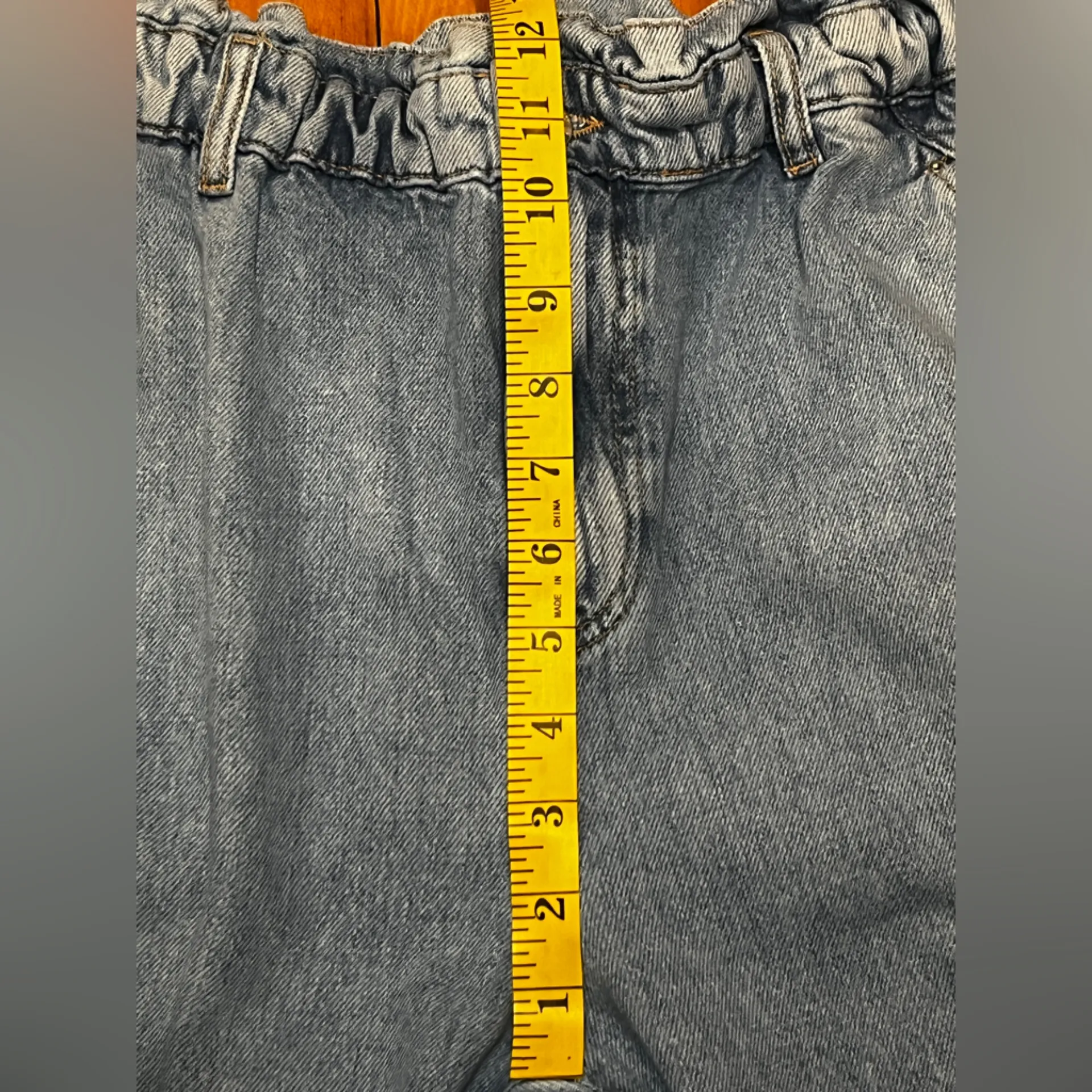 Zara Baggy Paperbag jeans with front patch pockets size 6 - Image 9