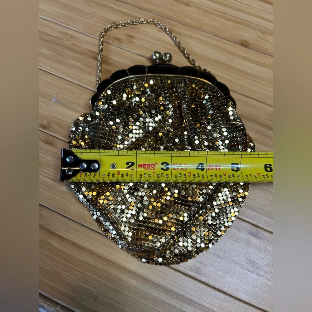 Vintage Duramesh Gold Scallop Evening Bag Snap Purse - Image 4