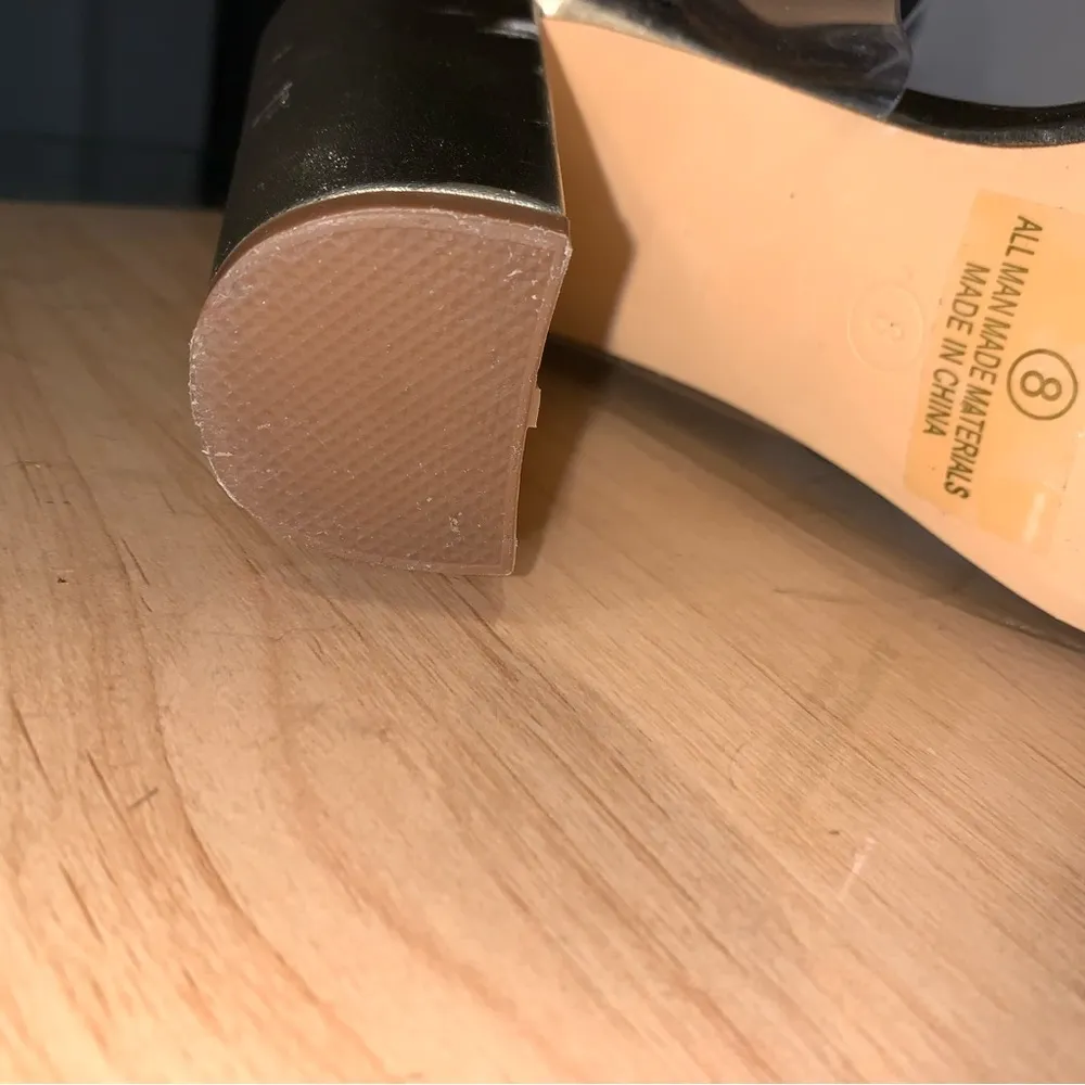 Arianna Gold and Clear Metallic High Heel Sandals Women’s Size 8 - Image 6