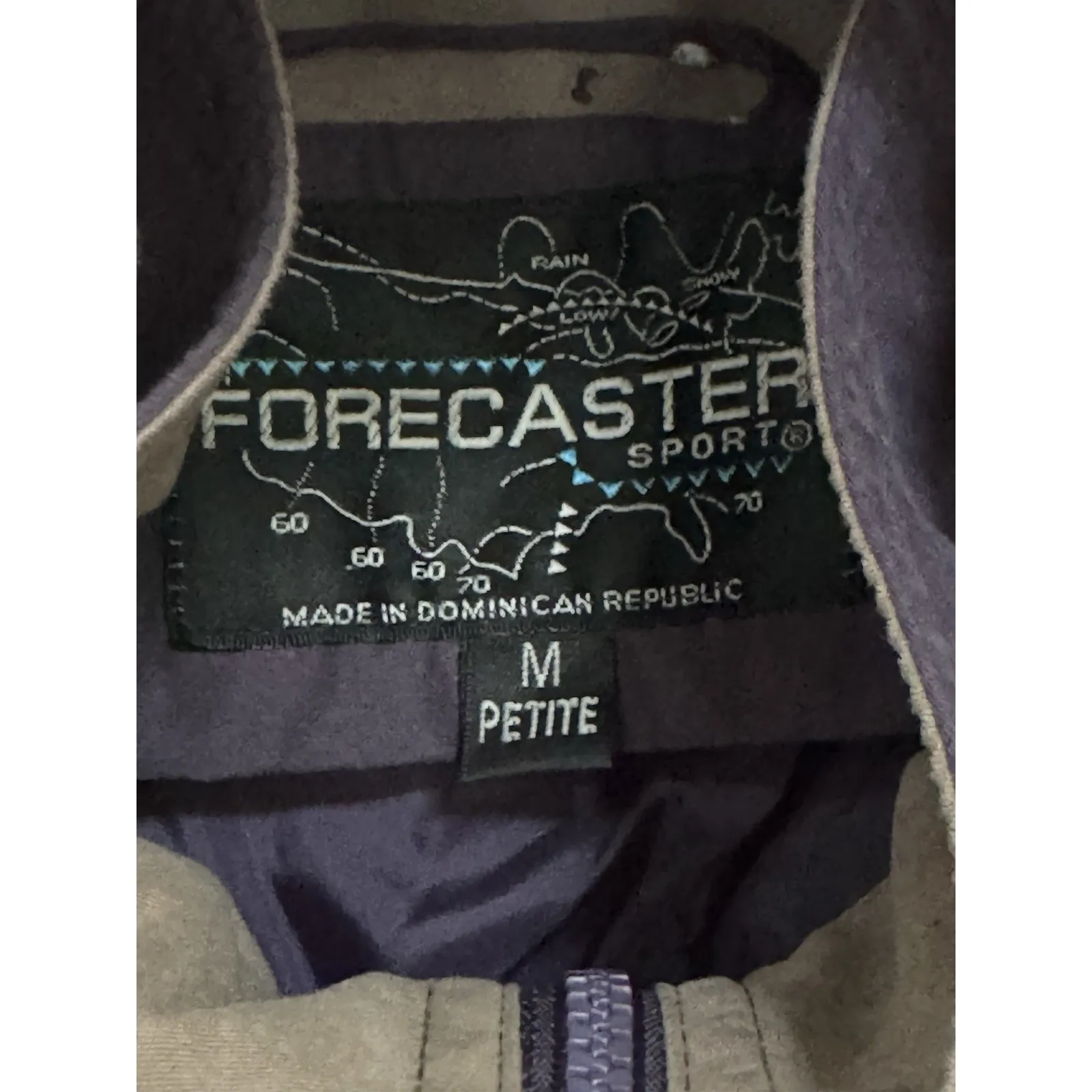 Forecaster Sport Coat Purple Women Medium Petite PM Parka Hooded Classic Winter - Image 4