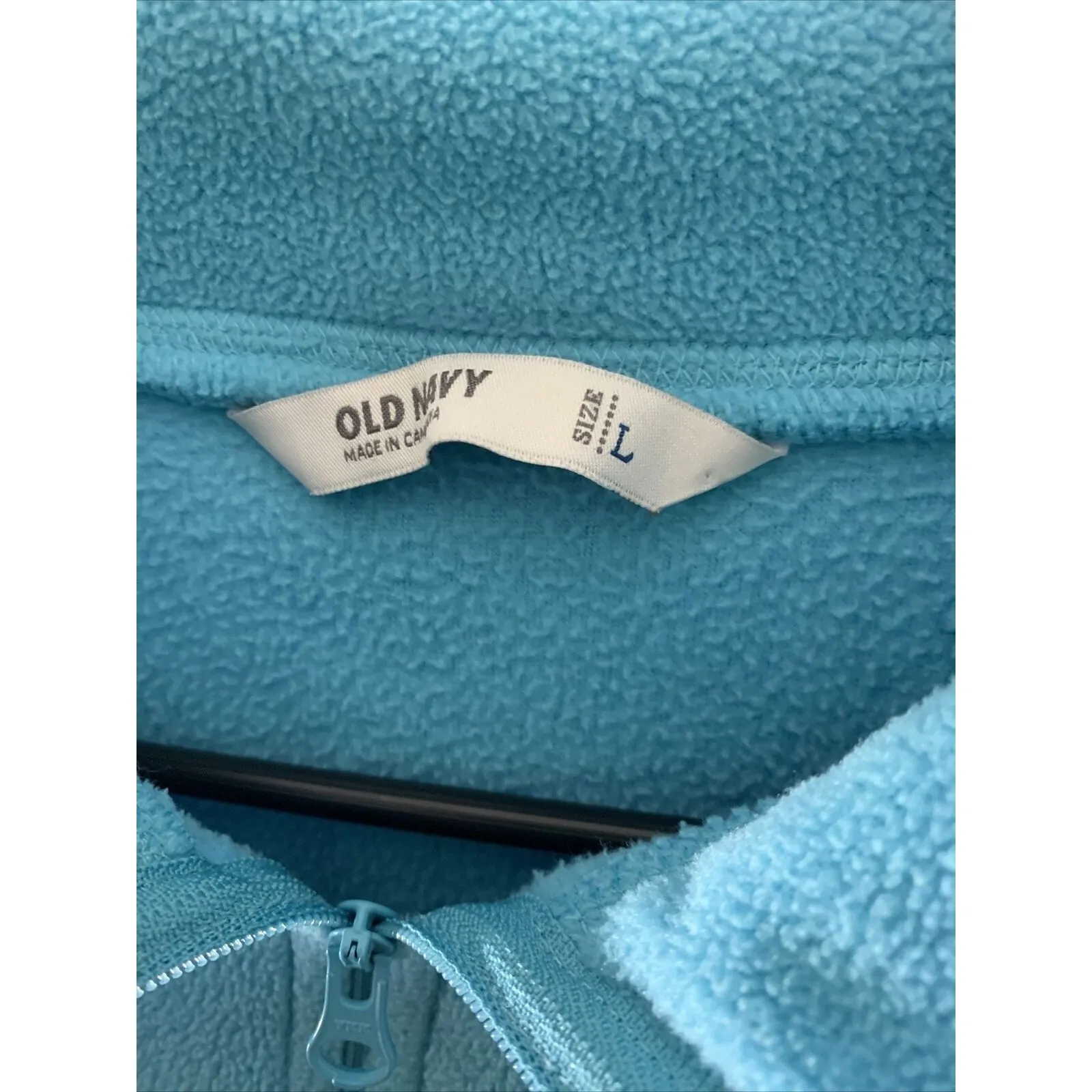 Old Navy Women's 1/4 Zip Fleect Pullover Top Collar Size Large Blue - Image 9