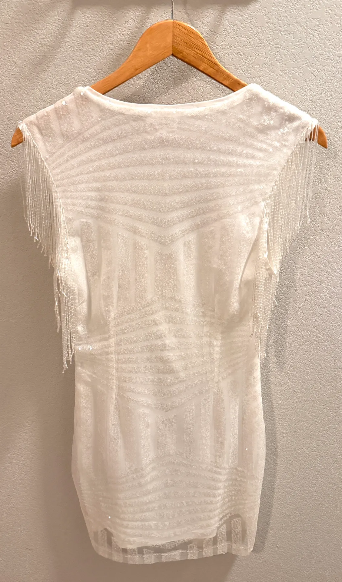 White Fringe Dress - Image 4
