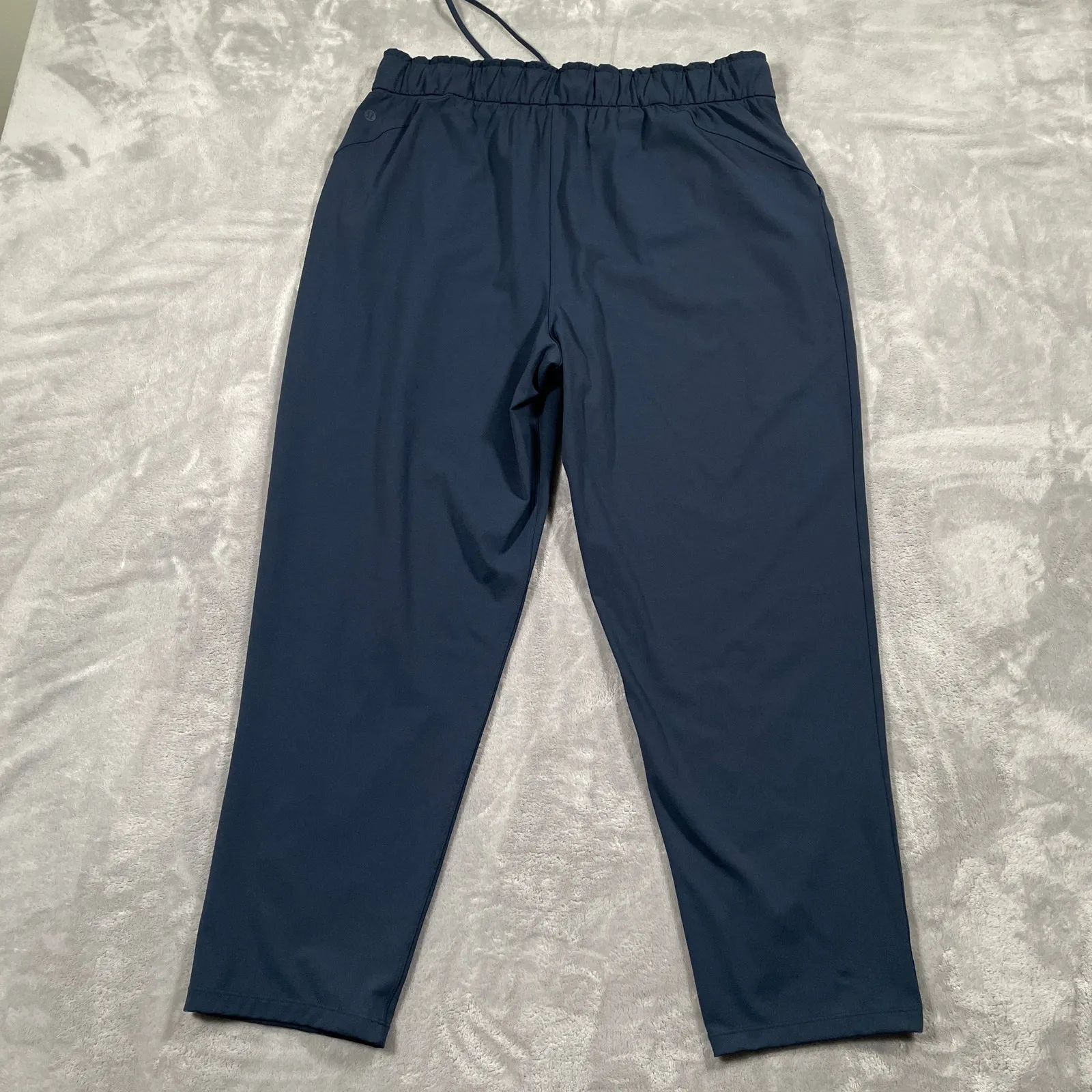 Lululemon  Pant 14 Blue Stretch High Rise Drawstring Pull On Athleisure Comfort - Image 2