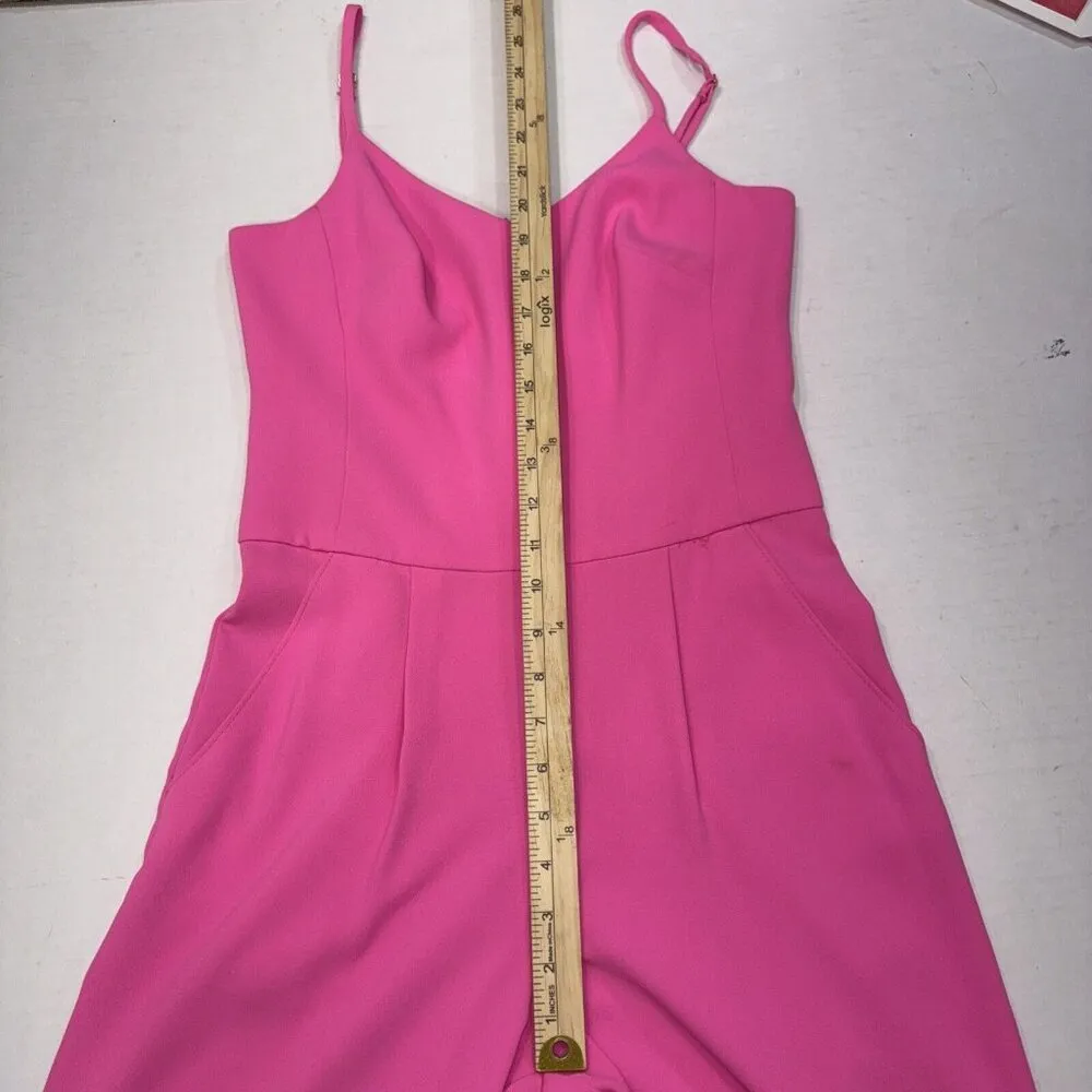 Trina Turk Bubblegum Neon Pink Preppy Designer Classy Jumpsuit size 0 - Image 12