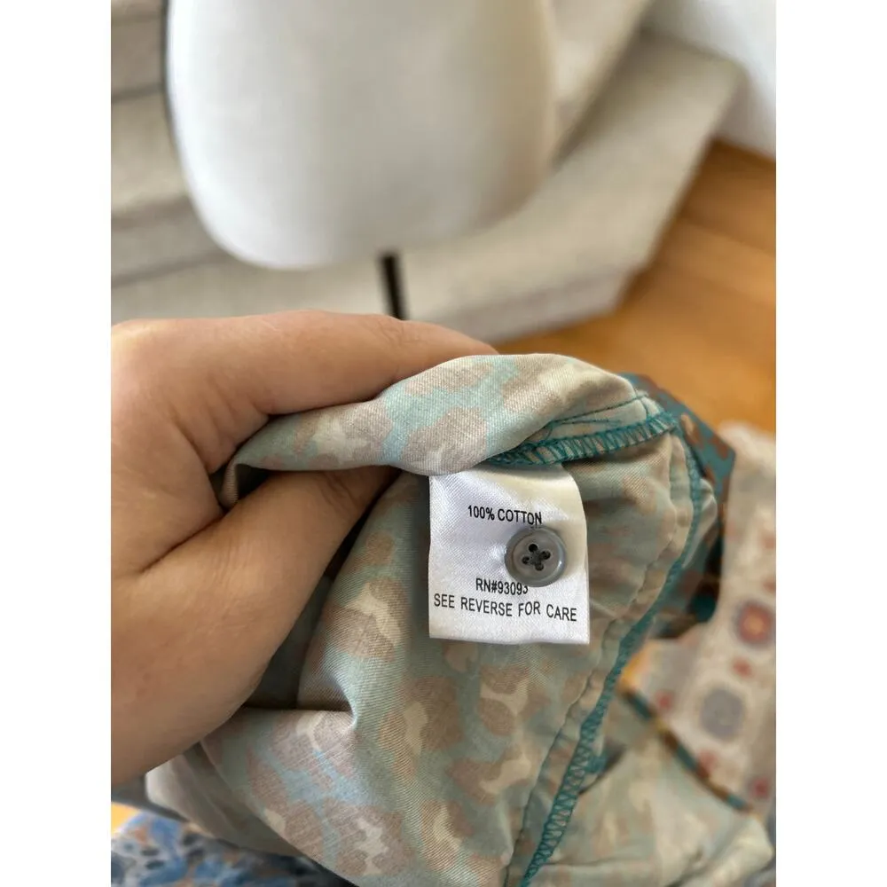 Tyler Böe Blue & Brown Leopard Print Smocked Puff Sleeve Ruffle Dress - Image 7