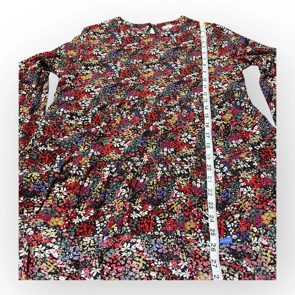 JODIFL Floral Bell Sleeve High-Low Boho Top Blouse Size Large Flowy Chic - Image 7