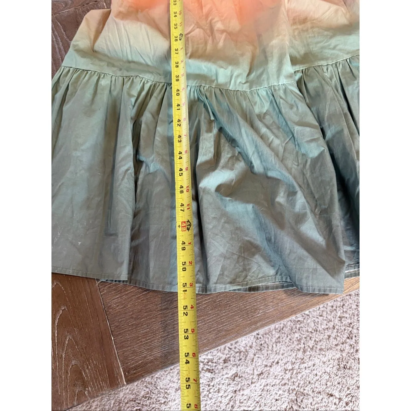 Marie Oliver Rena wrap maxi dress in Sunrise Ombré green, yellow, and orange Siz - Image 8