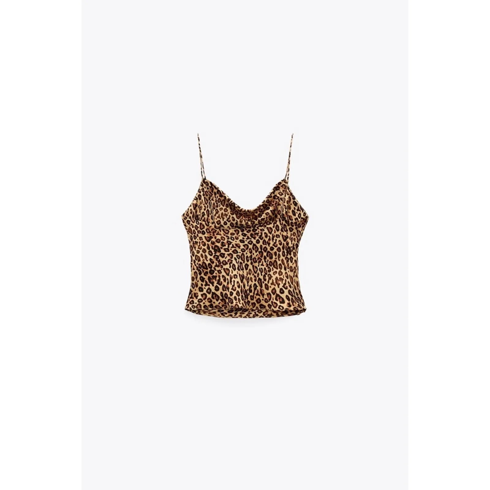 Zara Satin Effect Printed Chain Strap Cami - Image 10
