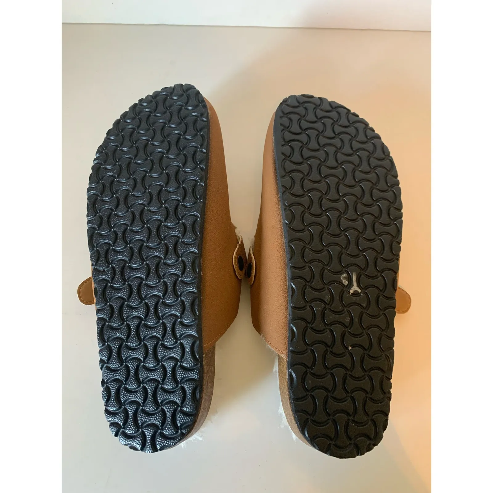 Boston style clogs, lined faux shearling Brown Size 8 - Image 7