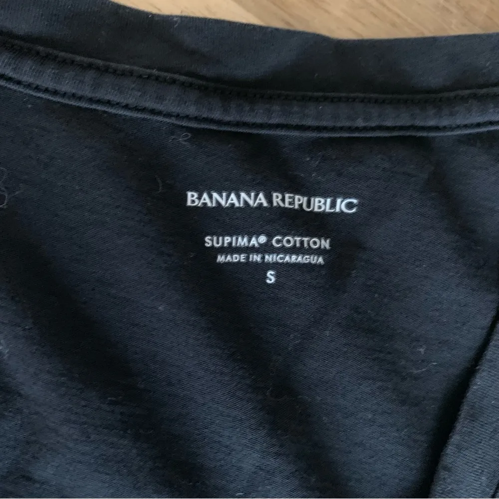 Black Supima Cotton V-Neck Tee S - Image 5