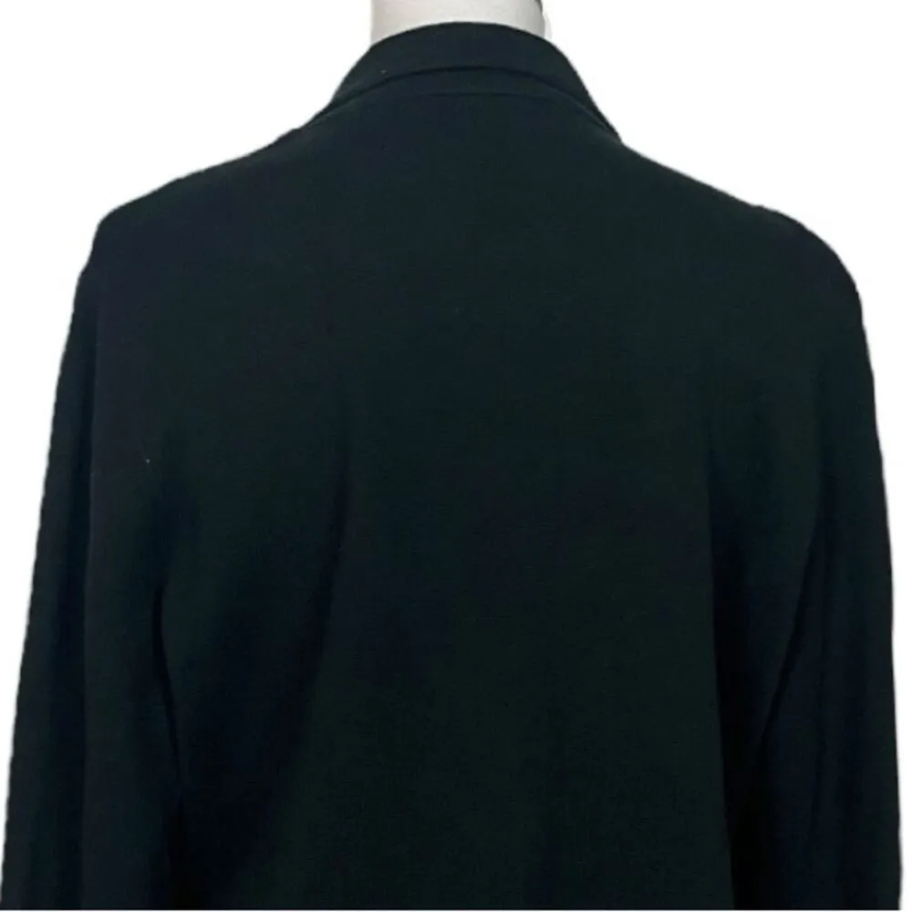 J.Crew New Black Sweater Blazer Notch Lapel Knit One Button Women’s Size Large - Image 10