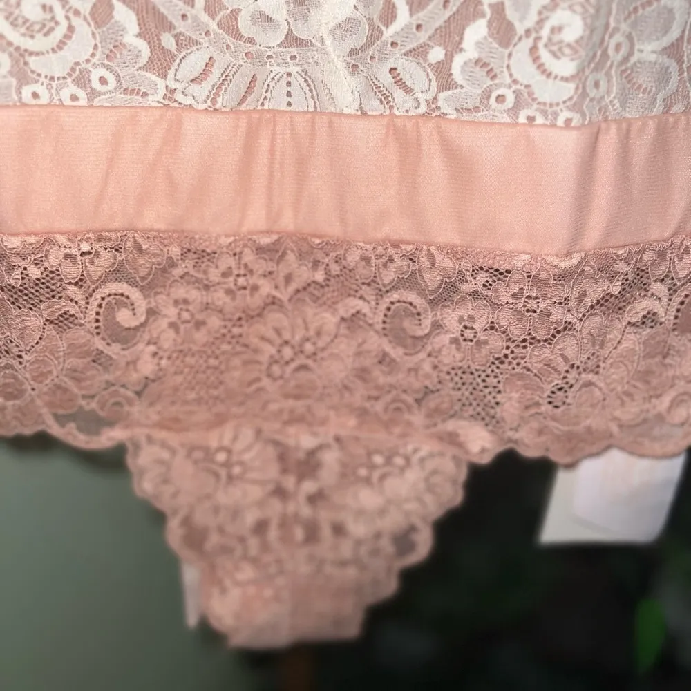 We Are HAH Bow Reversible Bodysuit NWT in Copper Rose Combo Size Medium - Image 6