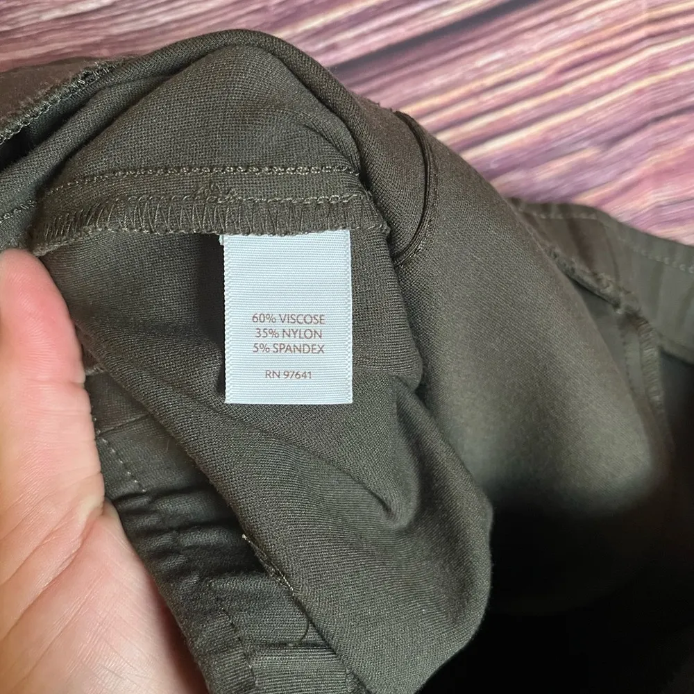 J.Jill  Dark Green Slim Leg Stretch Pants. Size Small. - Image 4