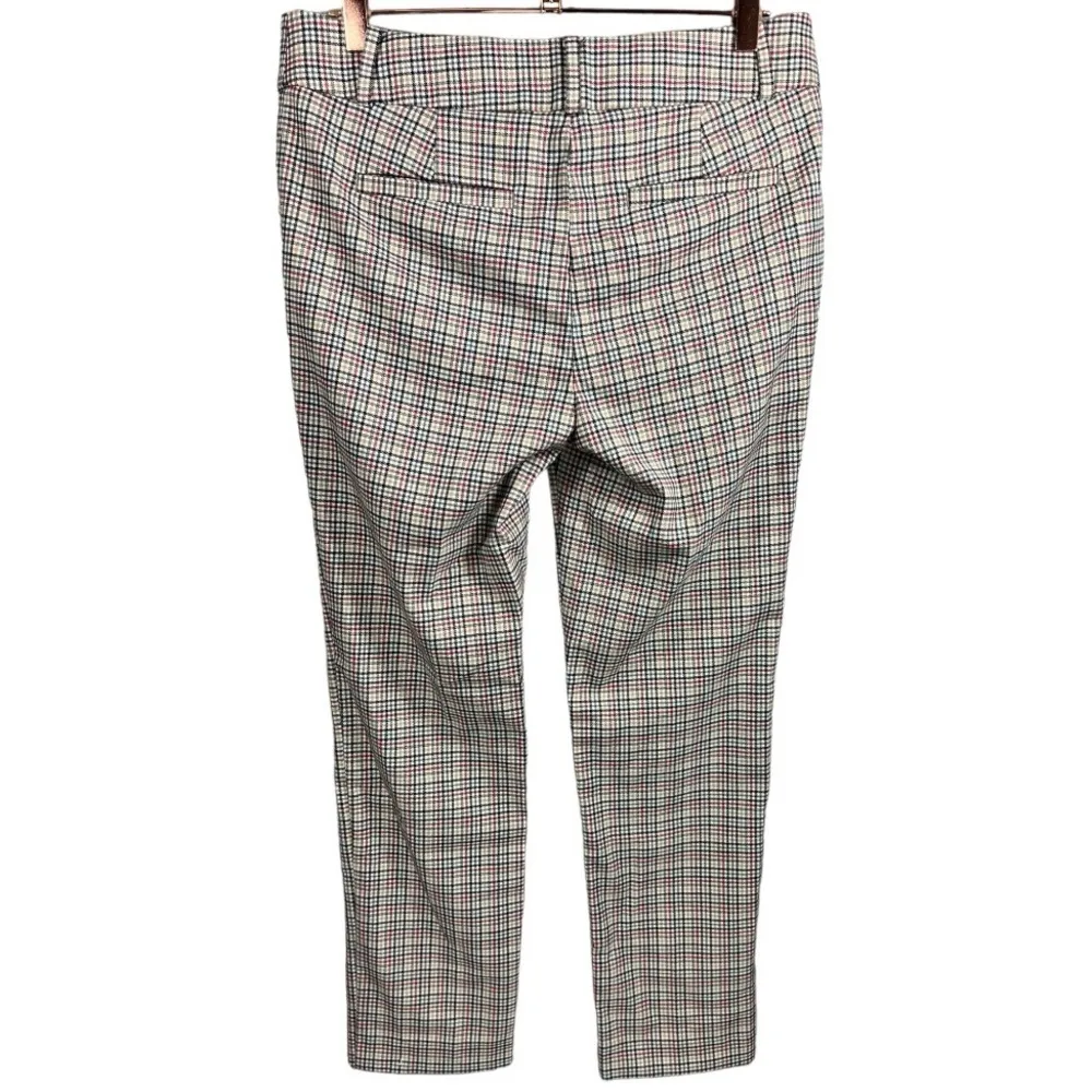 NWT LOFT Plaid Slim Fit Ankle Pants Size 4 Academia Preppy Career‎ Office Work - Image 2