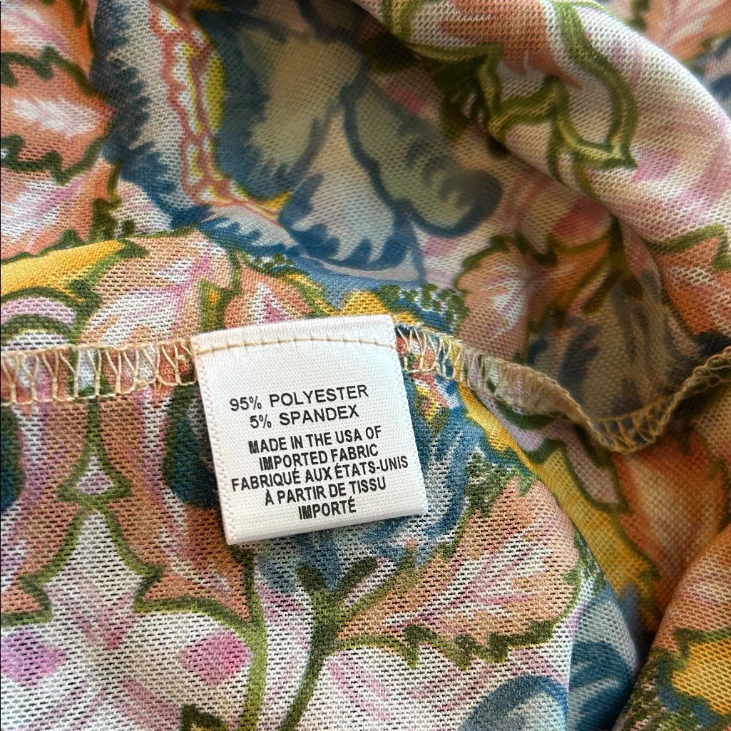 Misa Los Angeles Storms Mesh Mini Dress in Electric Ditsy Mesh Print Small NWT - Image 9