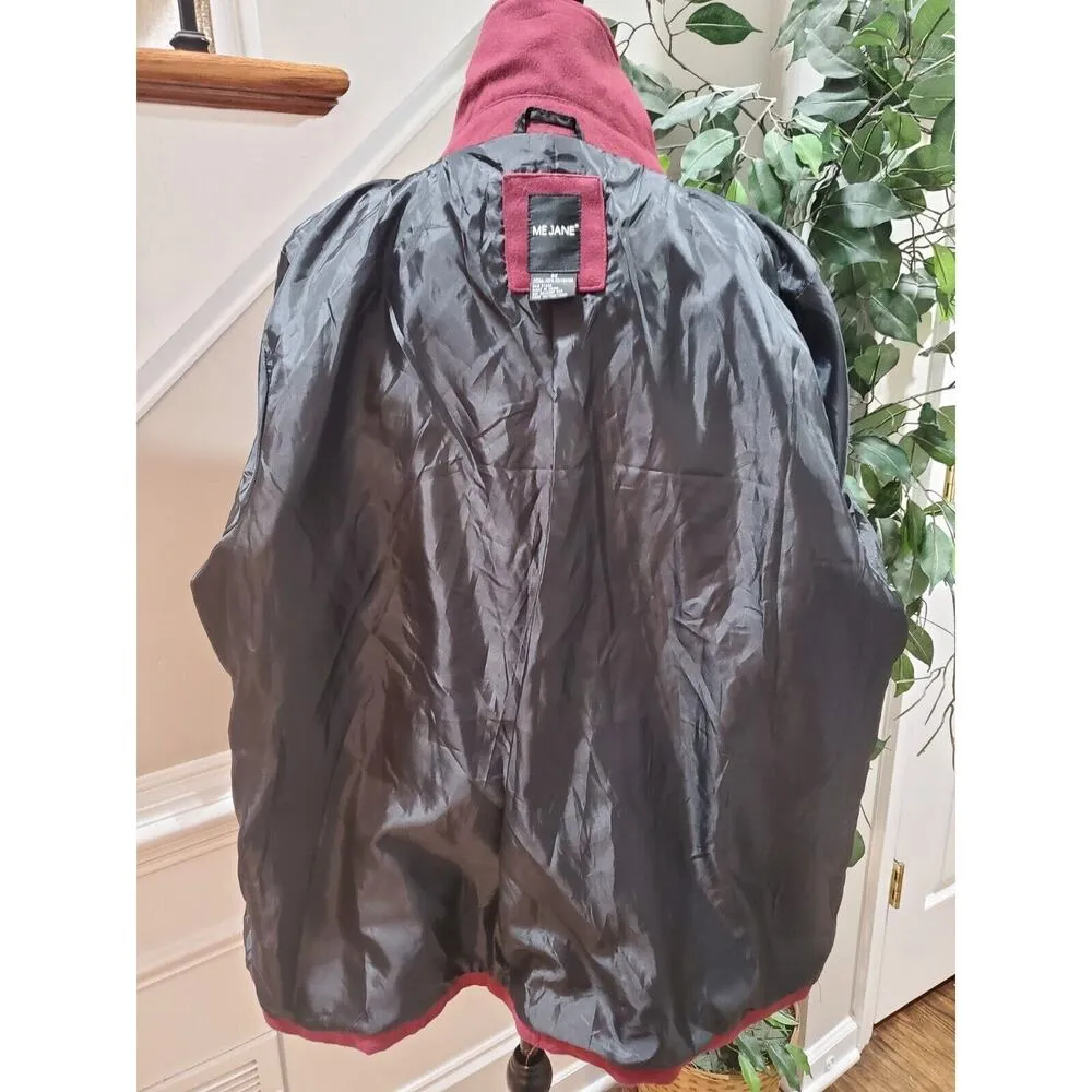 Me Jane Women Maroon Polyester Double Breasted Long Sleeve Buttons Front Coat 3X - Image 7