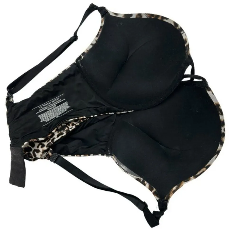 Victoria’s Secret Black Underwire Adjustable Strap Padded Push Up 32DDD - Image 4