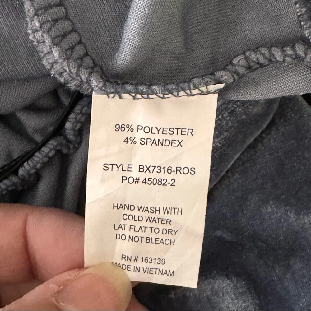 Mauve Liz & Sara Sleeveless Velour velvet ruched gray Bodysuit Size L NWT Size L - Image 7