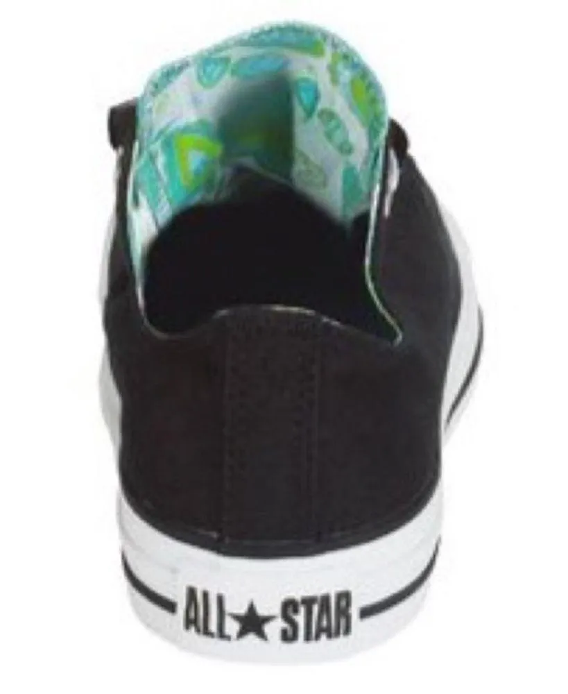 Converse ™️✪ Chuck Ox Double Tongue Sneakers ✪ Paisley Print Lining ✪ Black Teal - Image 2