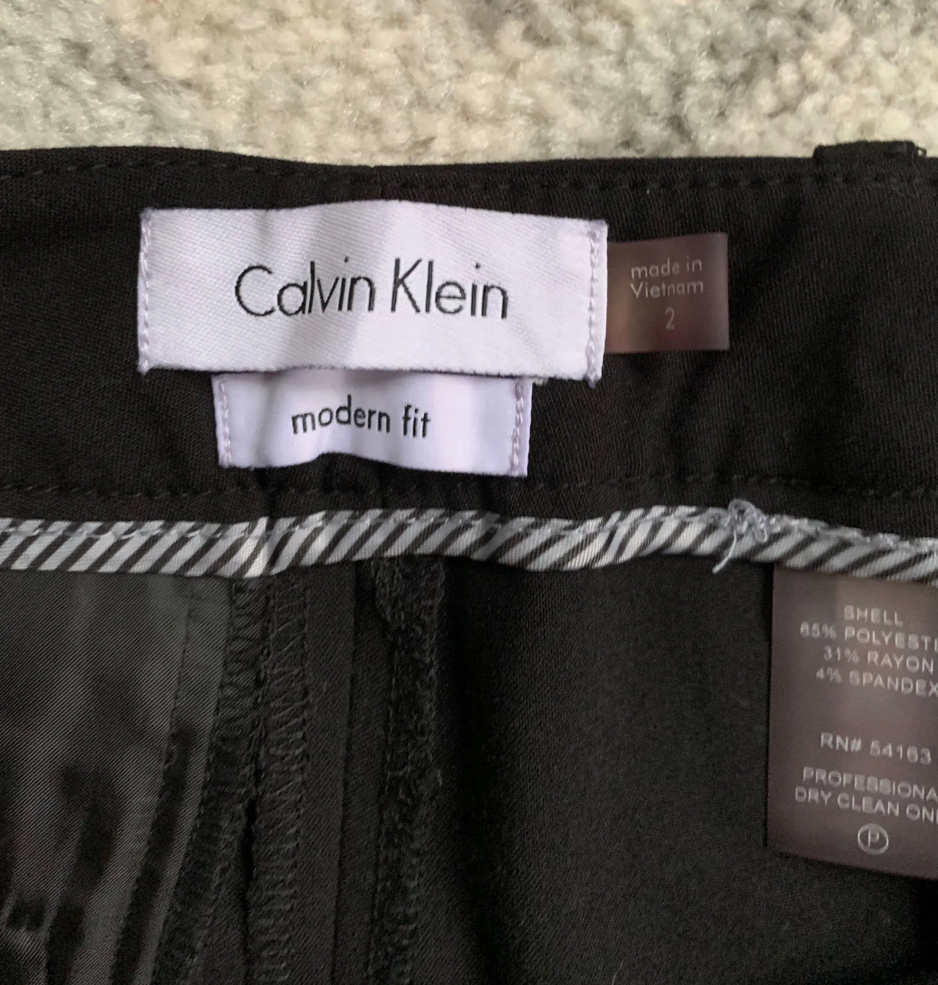Calvin Klein Modern Fit Dress Pants Black - Image 5
