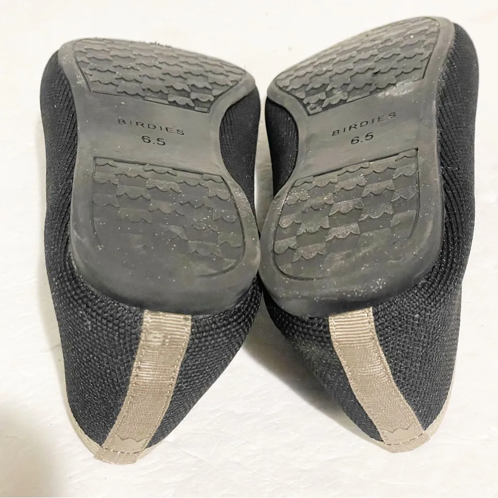 Birdies Size 6.5 The Blackbird‎ Loafers Washable Knit Flats Jet Black Women’s - Image 6
