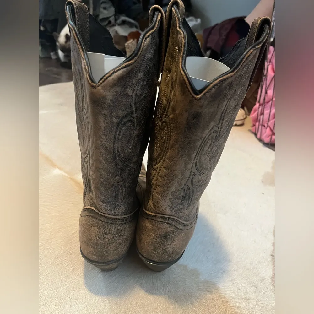 Rockin Country Cowgirl Boots 10W Brown Size 10 - Image 5