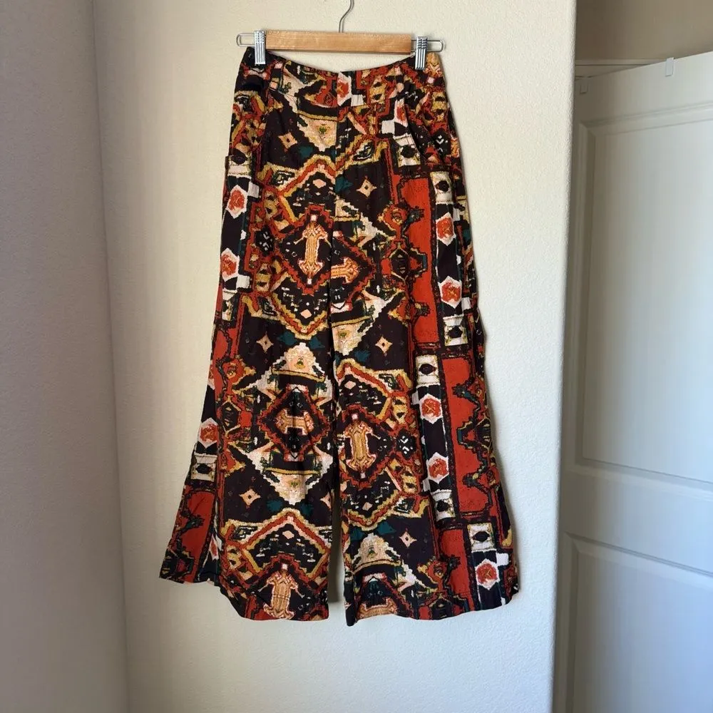 Free People Menocra Cropped Printed Pants Size 2 - Image 2