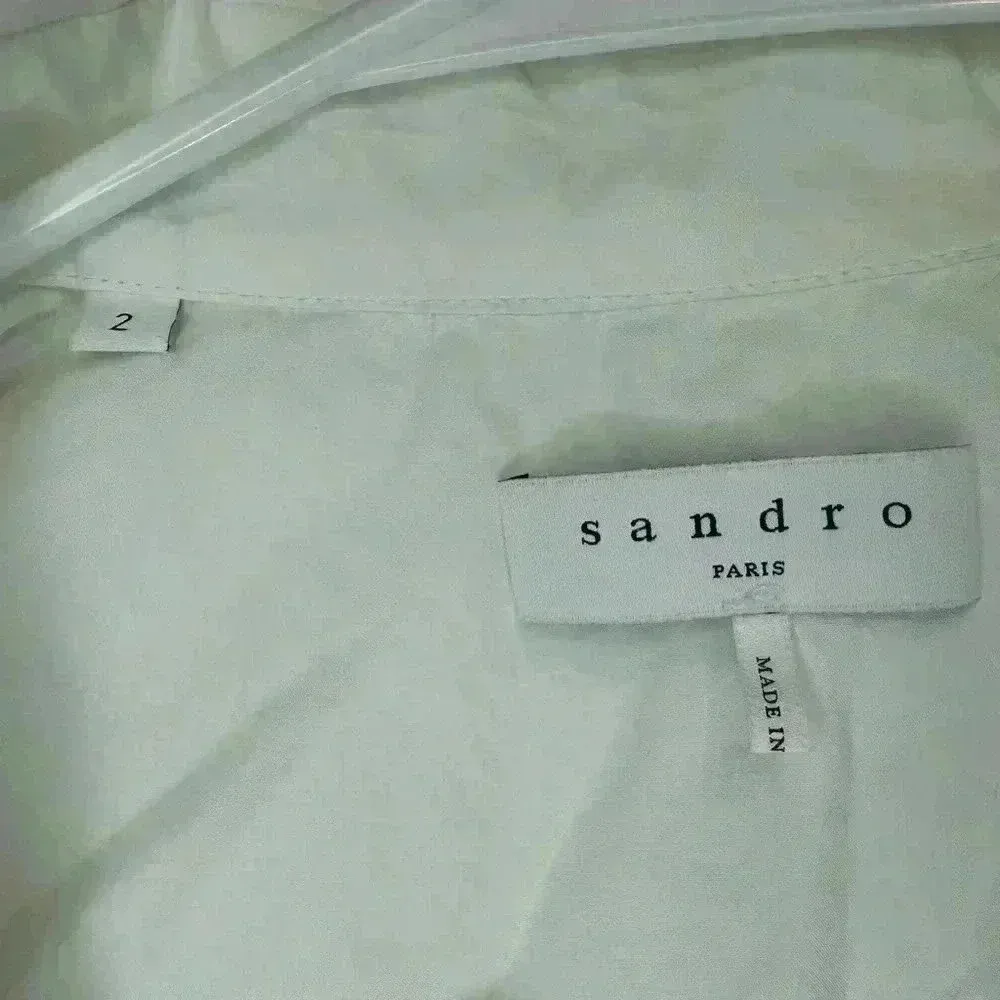 SANDRO Eyelet Trim Tie Front Cotton White Blouse In‎ Ecru - Image 6