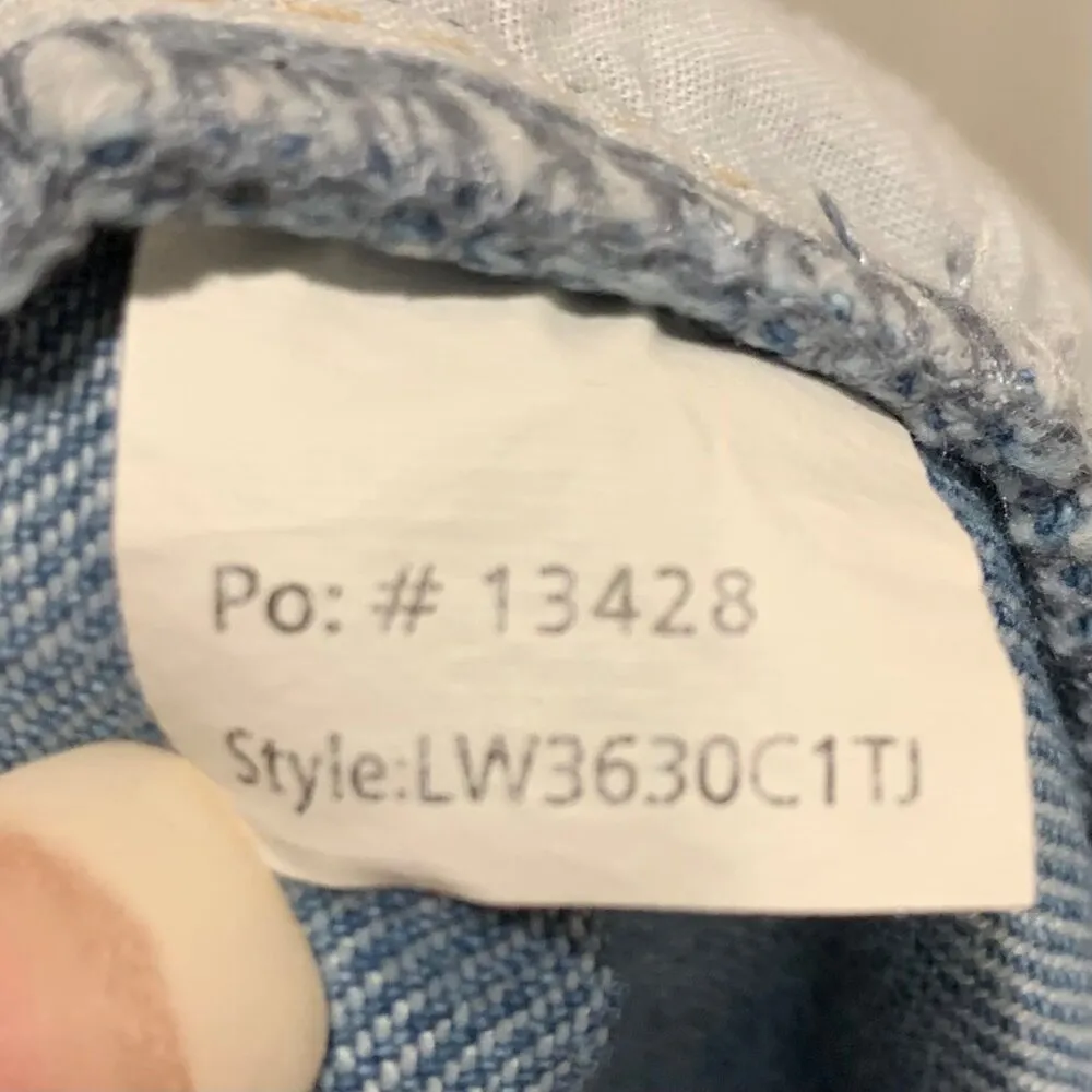 Indigo Rein High Rise High Waist Jean Shorts Cutoffs Distressed Retro Size 7 27 - Image 9