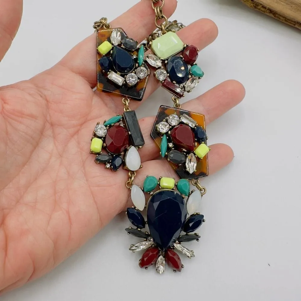 Vintage J. Crew Lulu Frost Animal Print Statement Necklace - Image 6