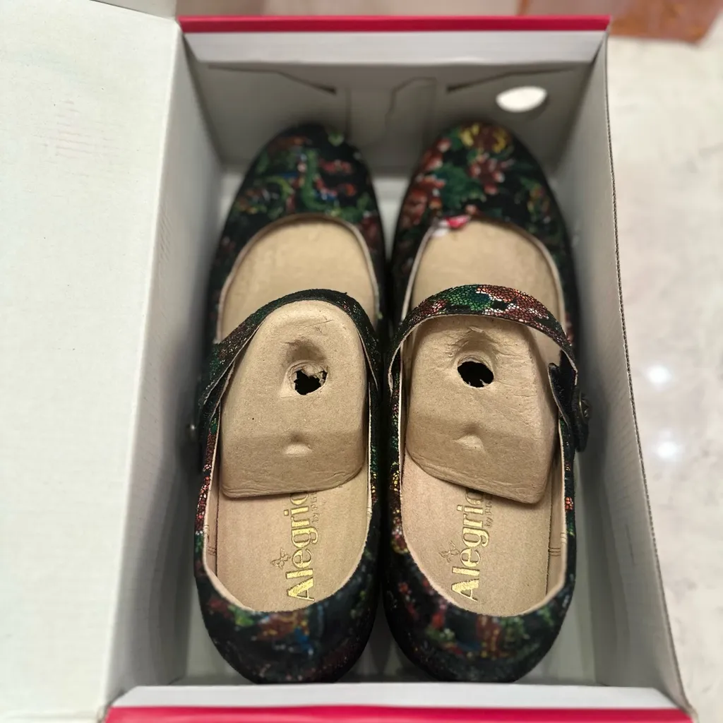 Alegria Flair Winter Garden Mary Jane Wedge Pumps Women's Size 12/EU 42 Leather - Image 4