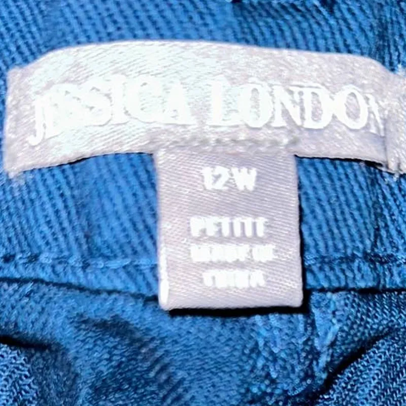 JESSICA LONDON Dark Teal Blue Jeans Size 12W Petite - Image 5