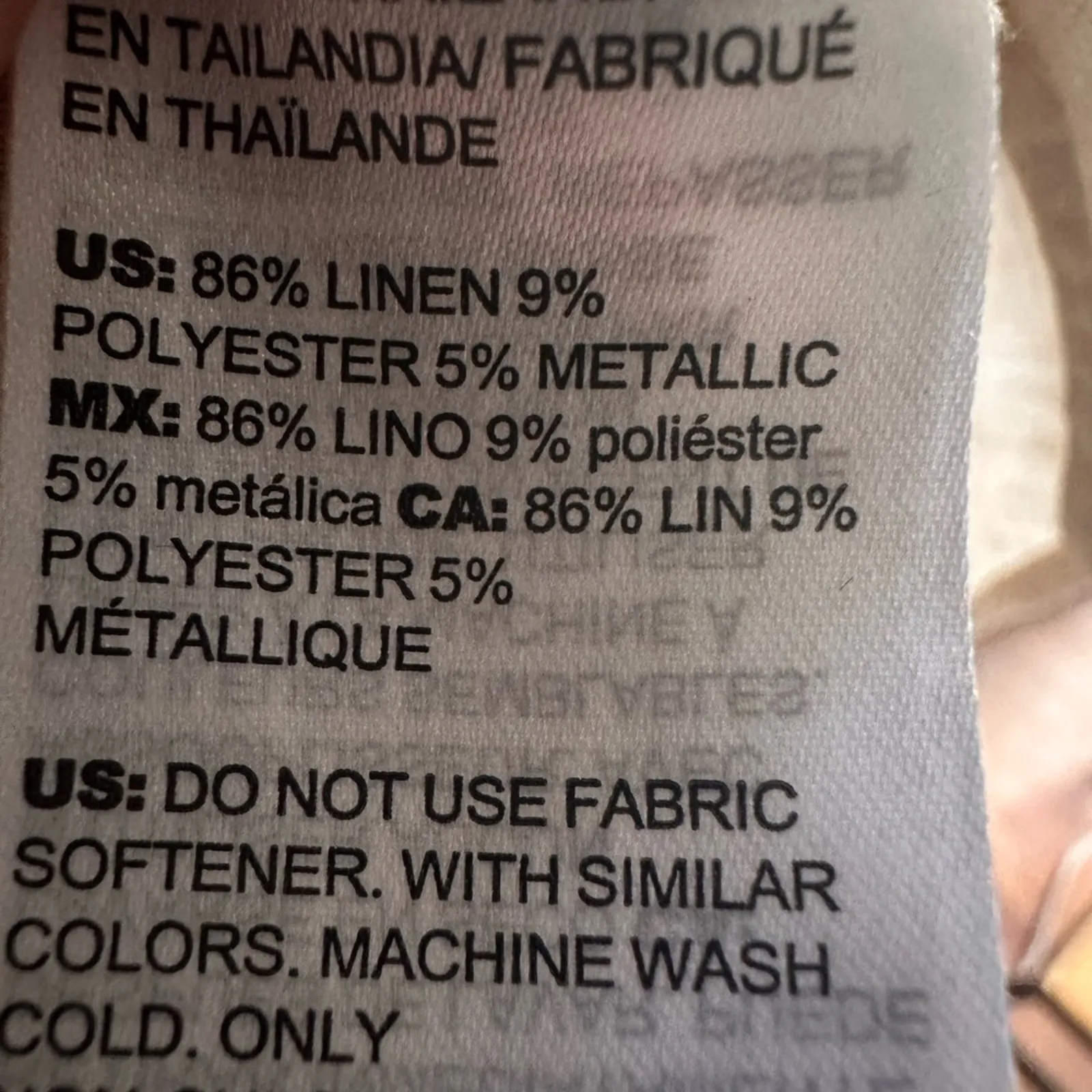 Chico’s Gold Thread Linen Button Down Blouse - Image 6