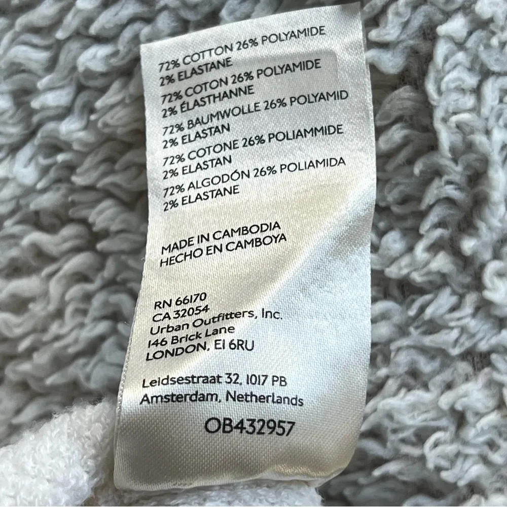 Free People Ottoman Slouchy Tunic Sweater Size XS Mock Neck Ribbed Stretch White - Image 9