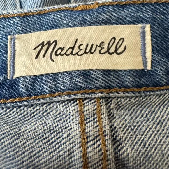 Madewell Relaxed Denim Shorts in Homecrest Wash: Ripped‎ Edition Size 27 - Image 8