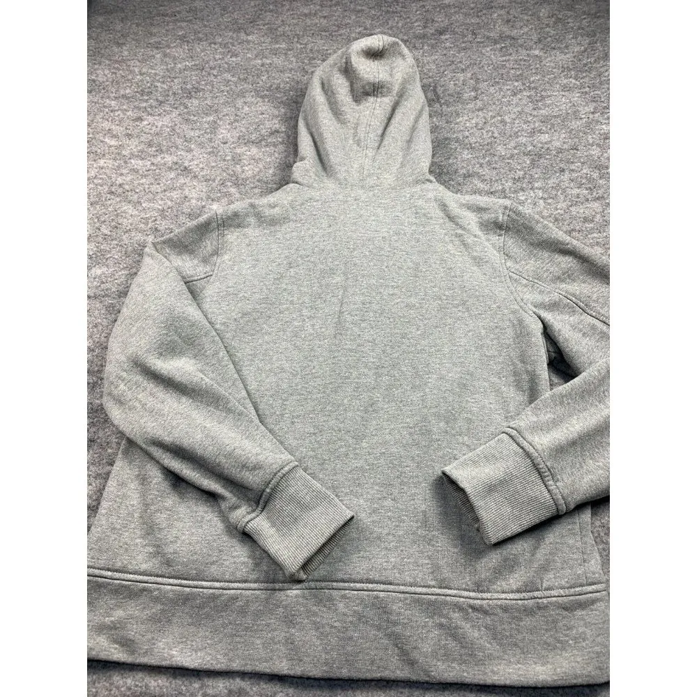 XL Hooded Sweatshirt Jacket Faux Fur Gray Full Zip Hooks Womens Long Sleeve - Image 2