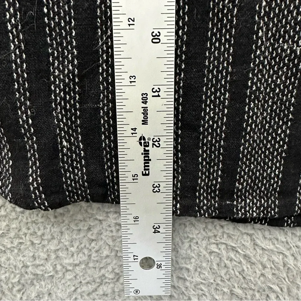 NWT Old Navy Sleeveless Linen‎ Blend Shift Dress Black White Women's XS - Image 9