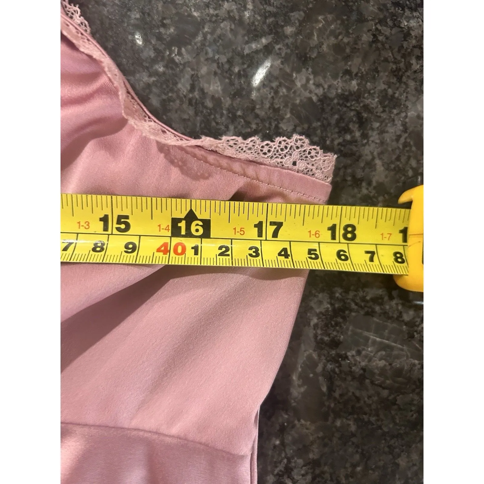 Y2K Women's Cami Tank Top Medium Satin Pink Babydoll Sleeveless Fairy Feminine - Image 5